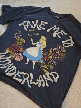 Disney Classic Alice in Wonderland Navy  Graphic Tee